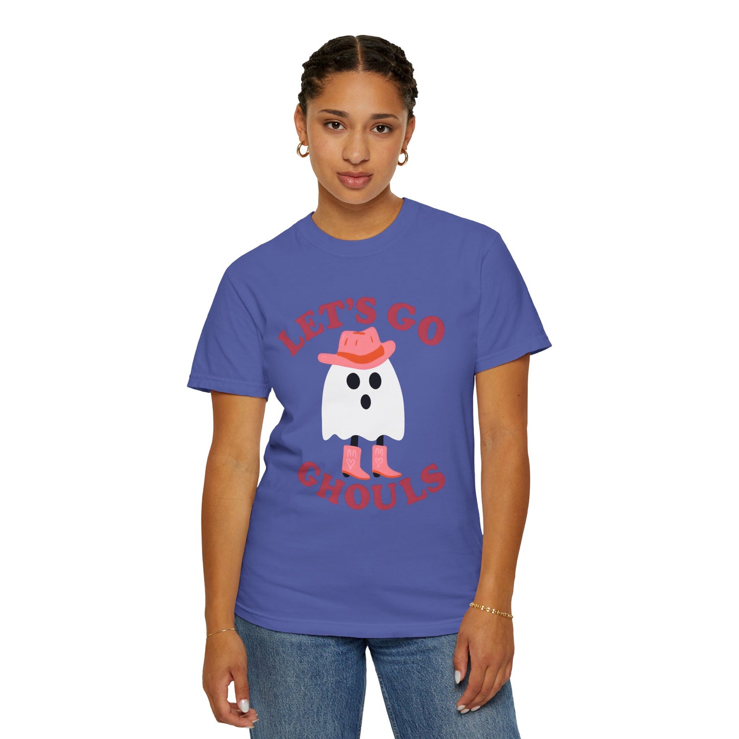 Unisex Garment-Dyed T-shirt Pepper Let's Go Ghouls Western Boots Ghost Halloween