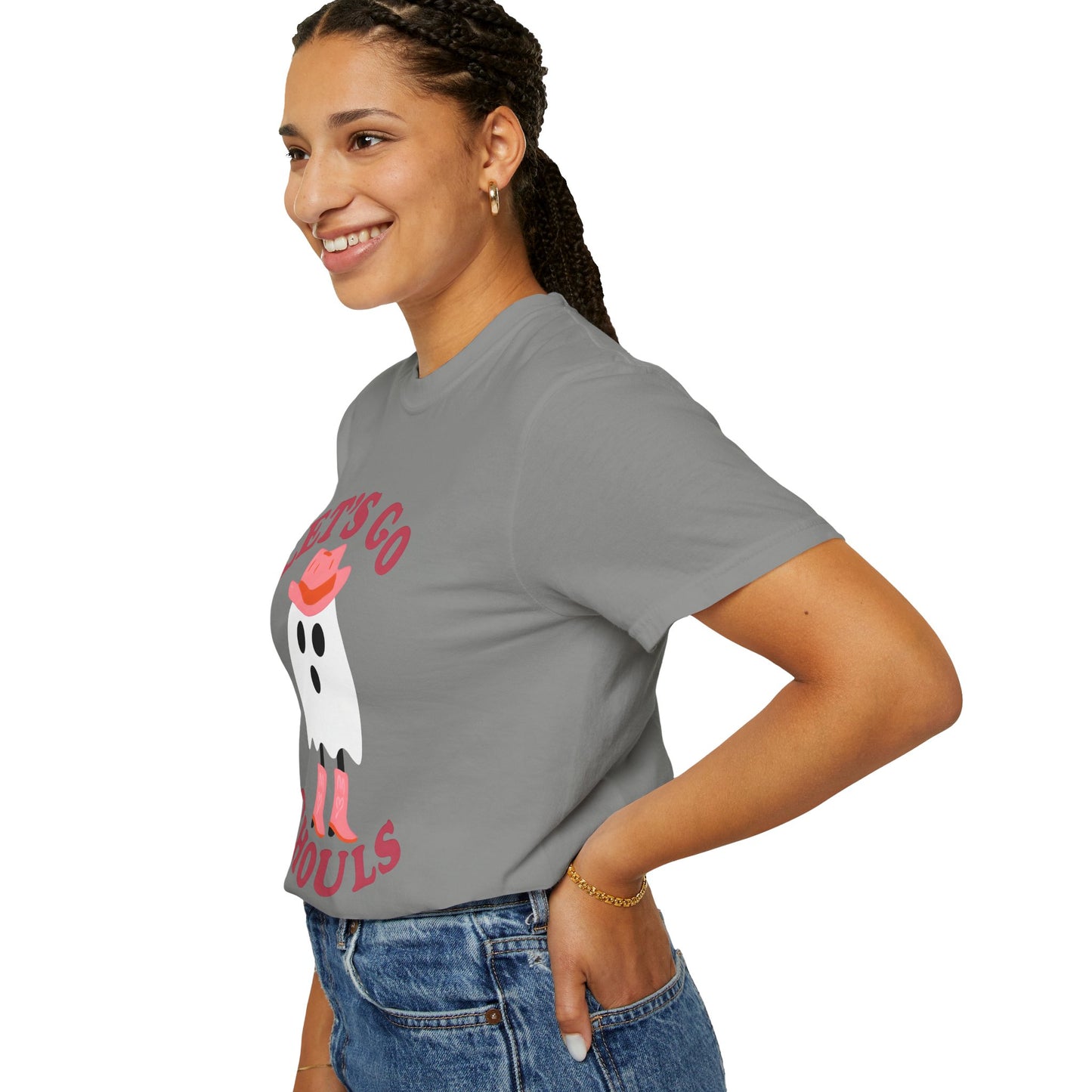Unisex Garment-Dyed T-shirt Pepper Let's Go Ghouls Western Boots Ghost Halloween