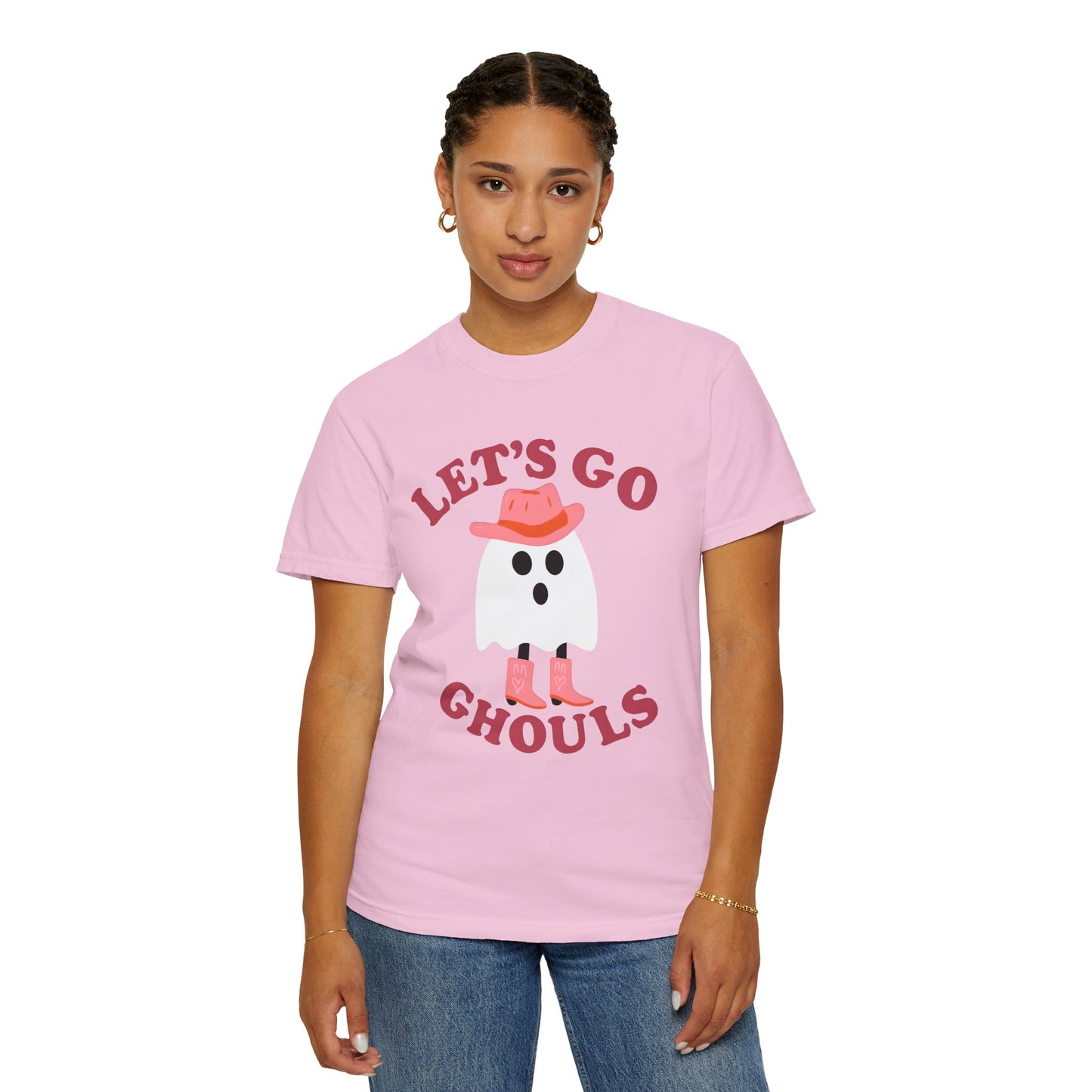 Unisex Garment-Dyed T-shirt Pepper Let's Go Ghouls Western Boots Ghost Halloween