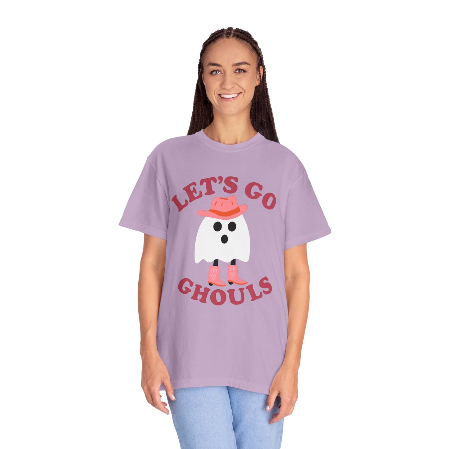 Unisex Garment-Dyed T-shirt Pepper Let's Go Ghouls Western Boots Ghost Halloween