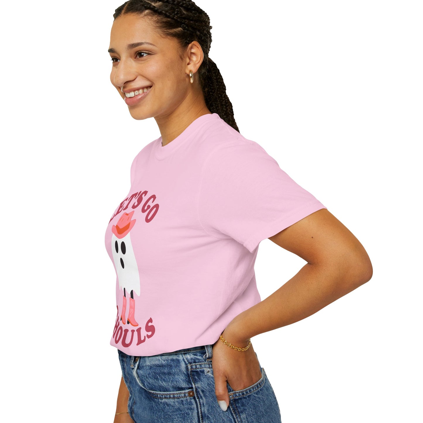 Unisex Garment-Dyed T-shirt Pepper Let's Go Ghouls Western Boots Ghost Halloween