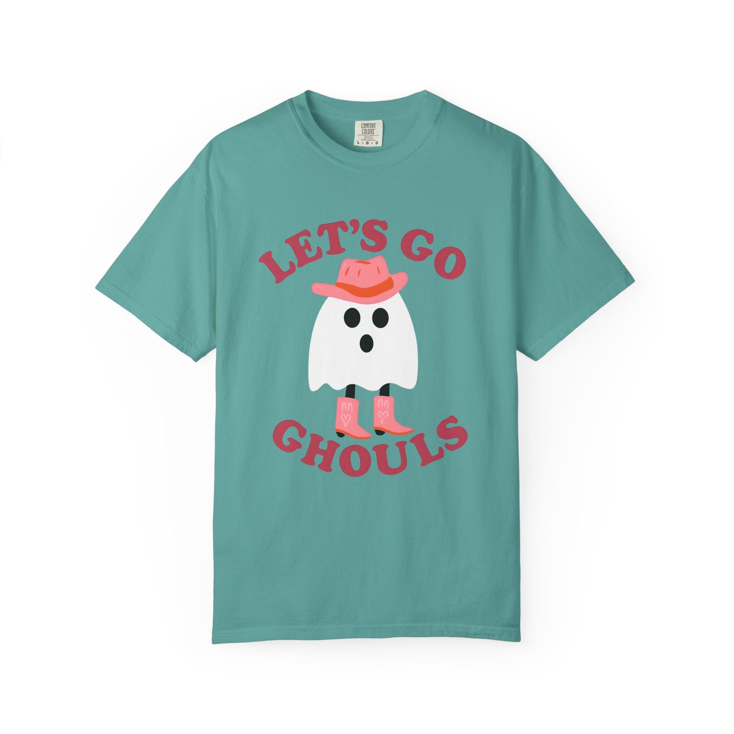 Unisex Garment-Dyed T-shirt Pepper Let's Go Ghouls Western Boots Ghost Halloween