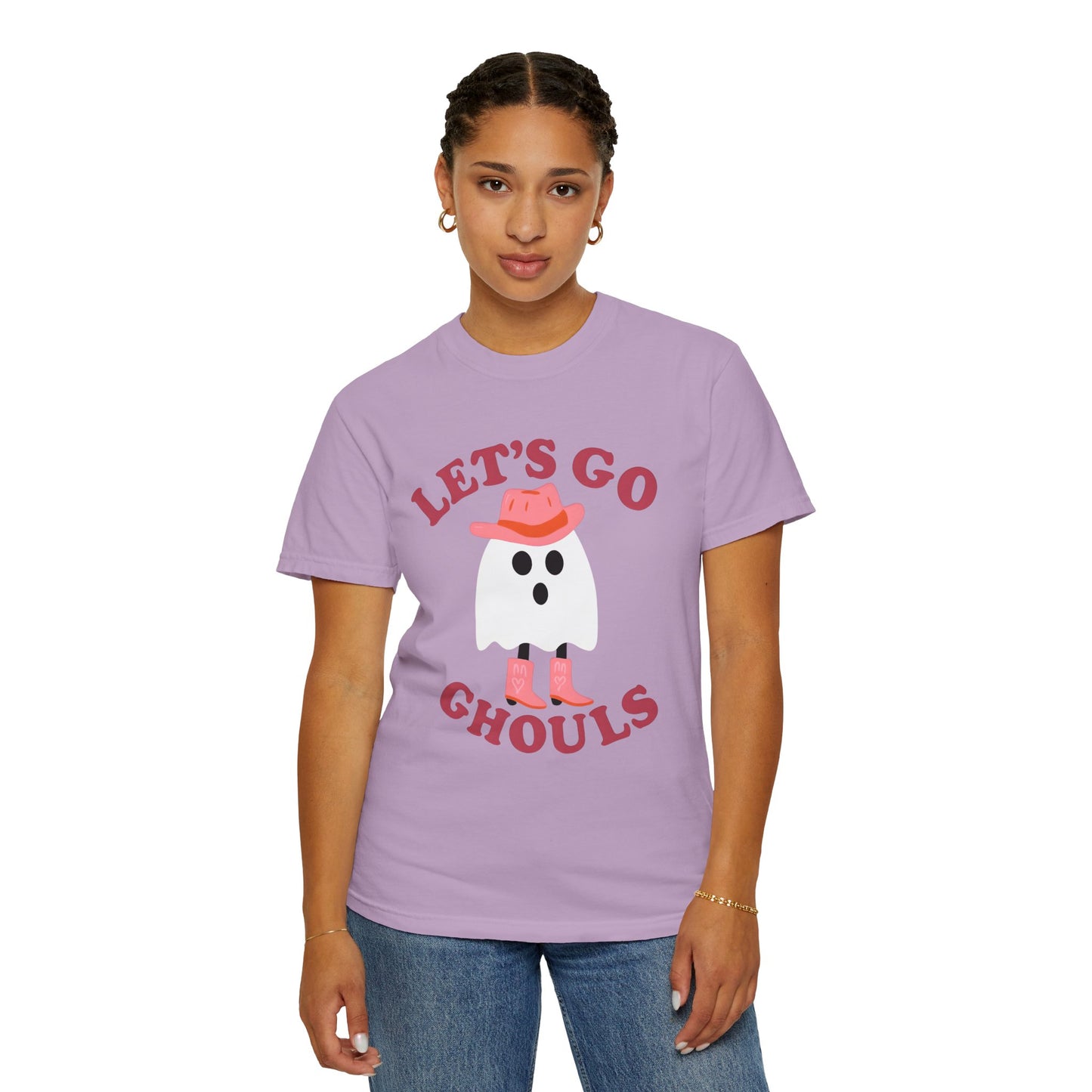 Unisex Garment-Dyed T-shirt Pepper Let's Go Ghouls Western Boots Ghost Halloween
