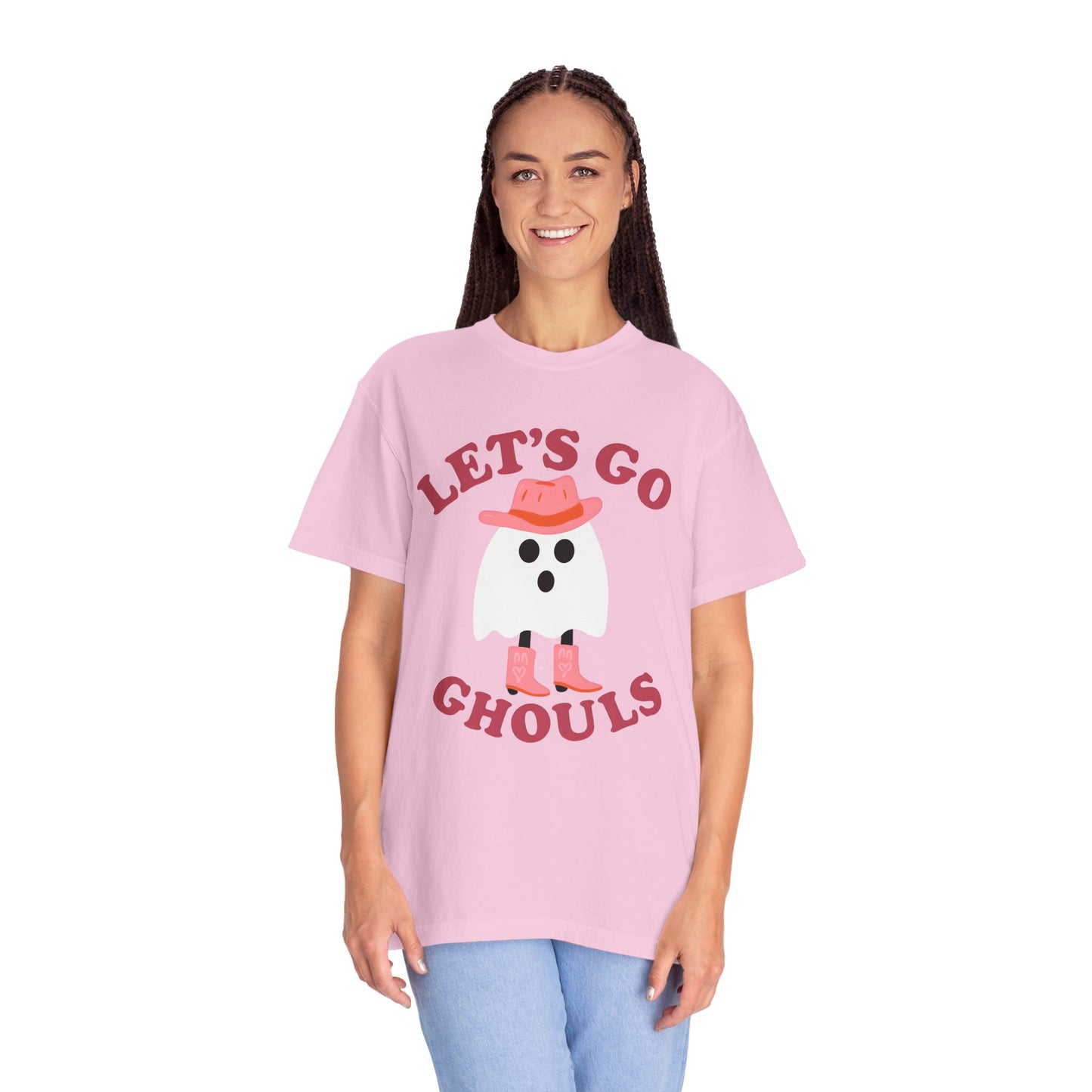 Unisex Garment-Dyed T-shirt Pepper Let's Go Ghouls Western Boots Ghost Halloween
