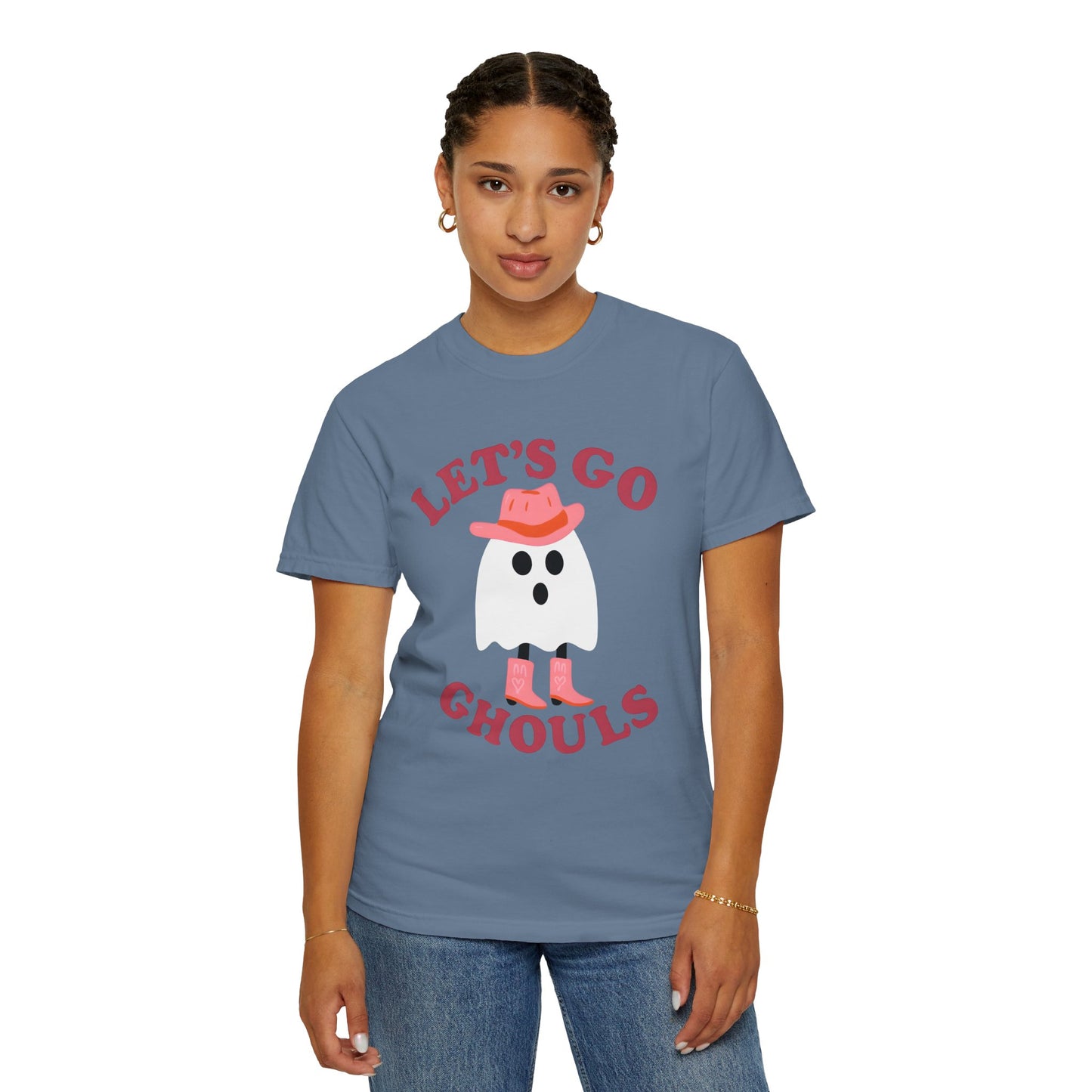 Unisex Garment-Dyed T-shirt Pepper Let's Go Ghouls Western Boots Ghost Halloween