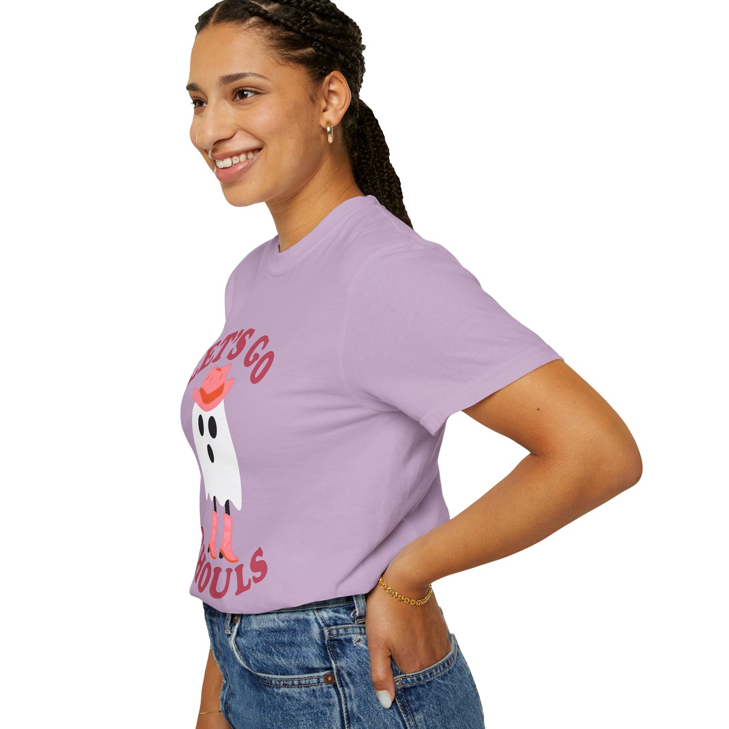 Unisex Garment-Dyed T-shirt Pepper Let's Go Ghouls Western Boots Ghost Halloween