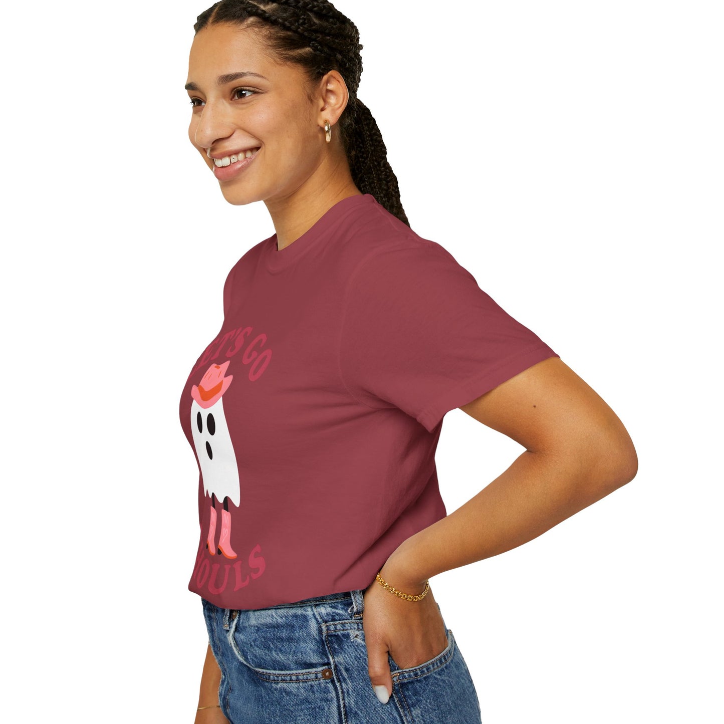 Unisex Garment-Dyed T-shirt Pepper Let's Go Ghouls Western Boots Ghost Halloween