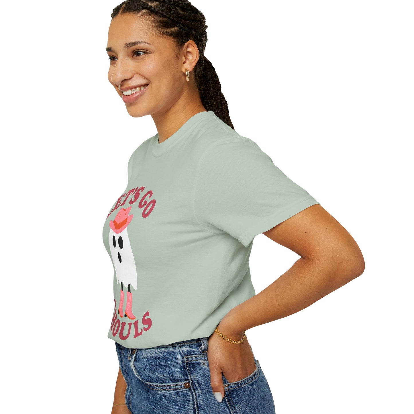 Unisex Garment-Dyed T-shirt Pepper Let's Go Ghouls Western Boots Ghost Halloween