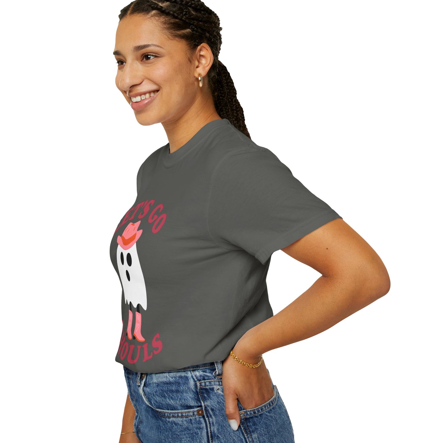 Unisex Garment-Dyed T-shirt Pepper Let's Go Ghouls Western Boots Ghost Halloween