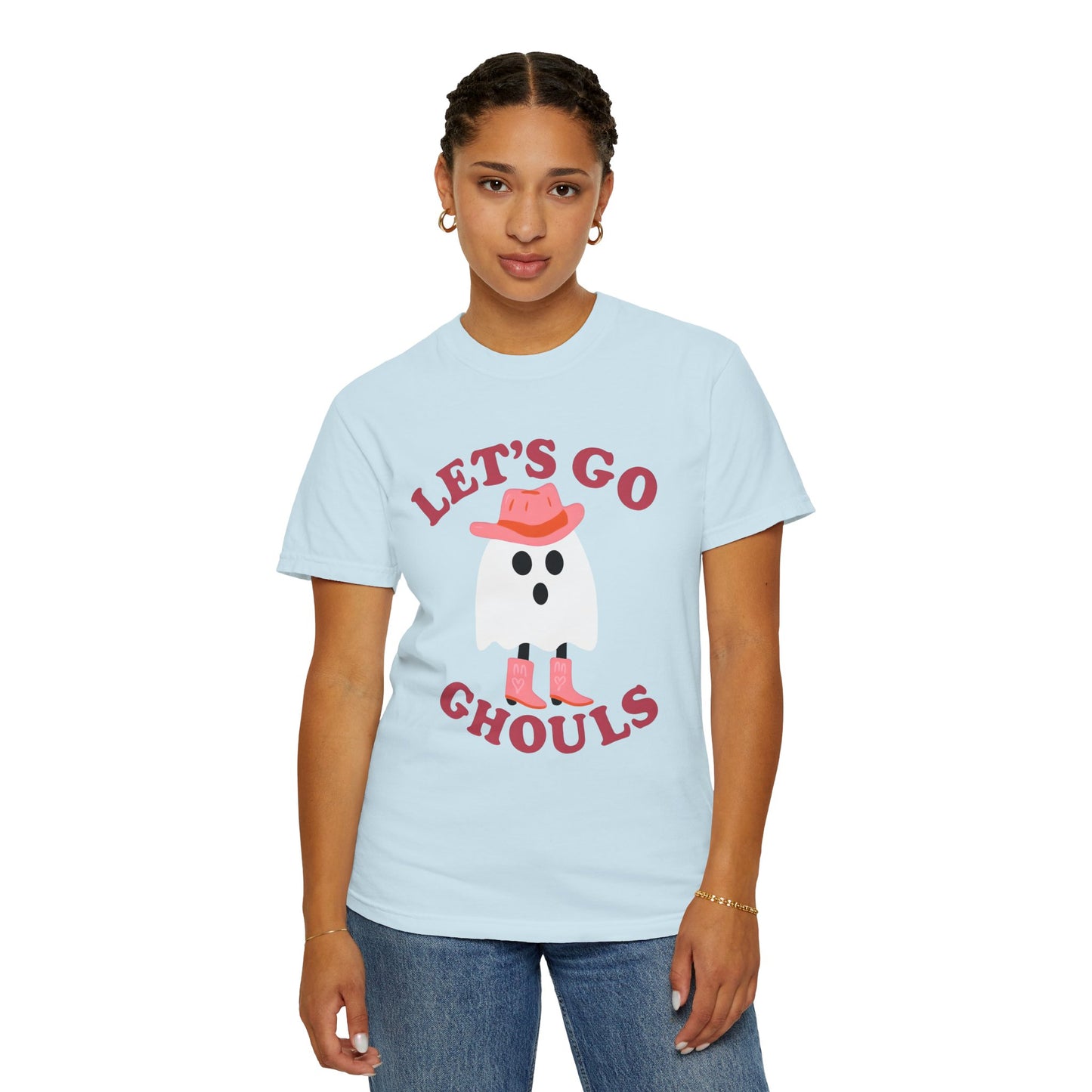 Unisex Garment-Dyed T-shirt Pepper Let's Go Ghouls Western Boots Ghost Halloween
