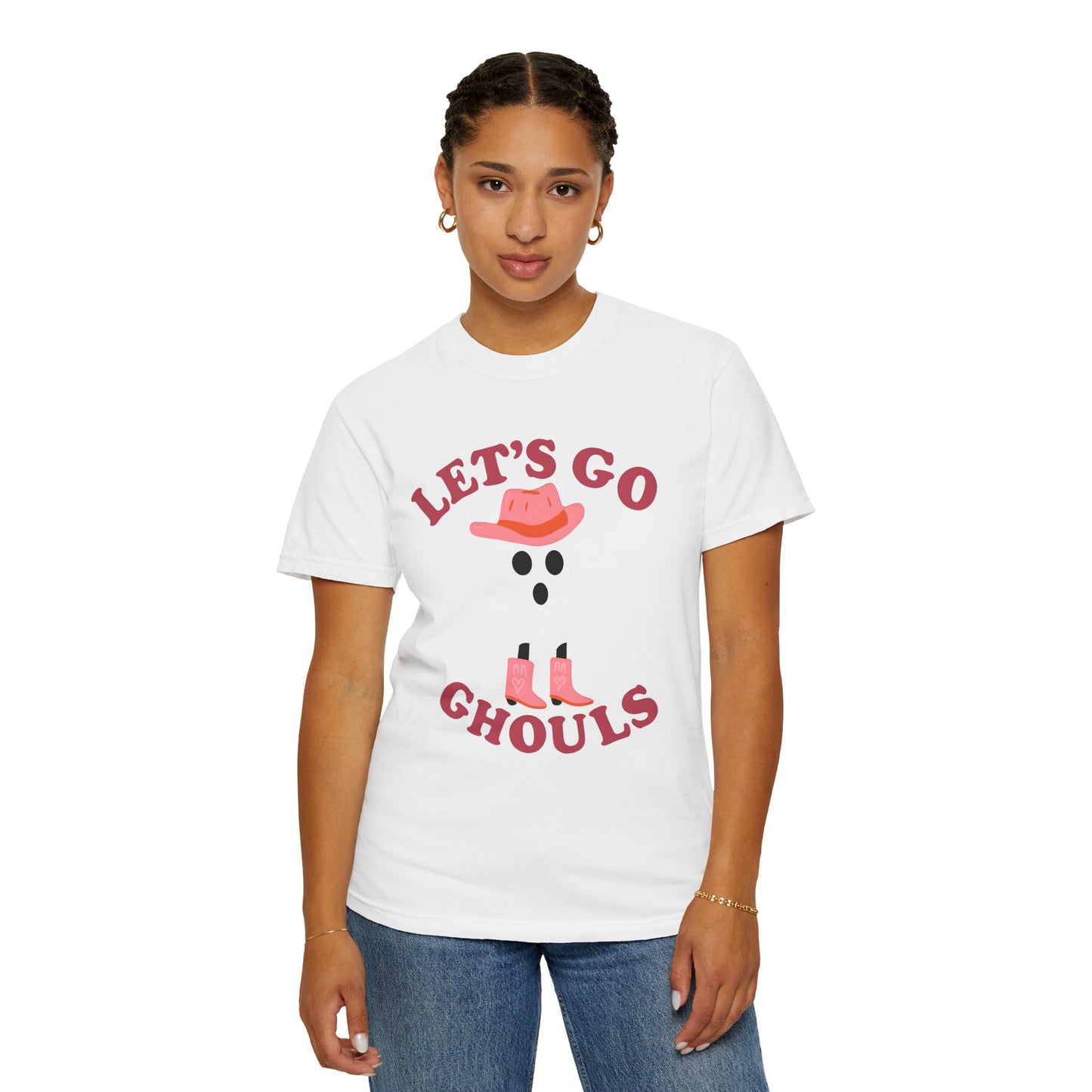 Unisex Garment-Dyed T-shirt Pepper Let's Go Ghouls Western Boots Ghost Halloween