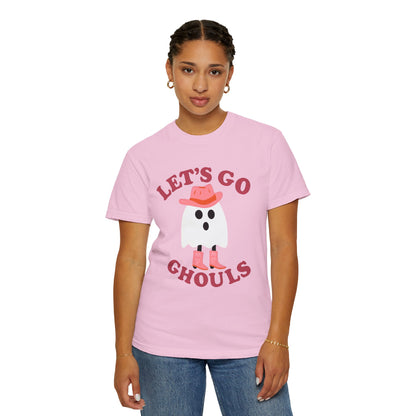Unisex Garment-Dyed T-shirt Pepper Let's Go Ghouls Western Boots Ghost Halloween