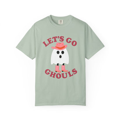 Unisex Garment-Dyed T-shirt Pepper Let's Go Ghouls Western Boots Ghost Halloween