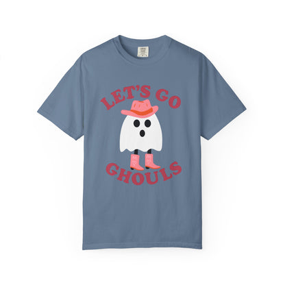 Unisex Garment-Dyed T-shirt Pepper Let's Go Ghouls Western Boots Ghost Halloween