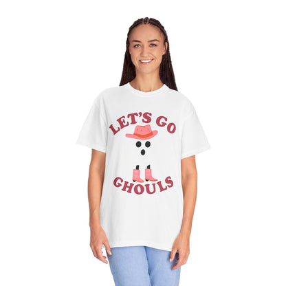 Unisex Garment-Dyed T-shirt Pepper Let's Go Ghouls Western Boots Ghost Halloween