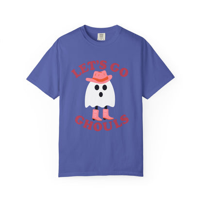 Unisex Garment-Dyed T-shirt Pepper Let's Go Ghouls Western Boots Ghost Halloween