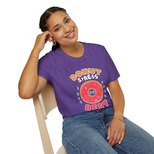 Donut Stress Unisex Softstyle T-Shirt, Funny Gift Shirt, Cute Graphic Tee, Relaxation Top, Perfect for Birthdays, Casual Wear