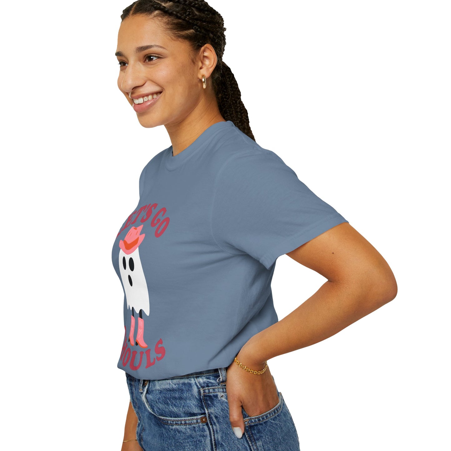 Unisex Garment-Dyed T-shirt Pepper Let's Go Ghouls Western Boots Ghost Halloween
