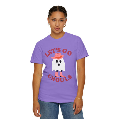 Unisex Garment-Dyed T-shirt Pepper Let's Go Ghouls Western Boots Ghost Halloween