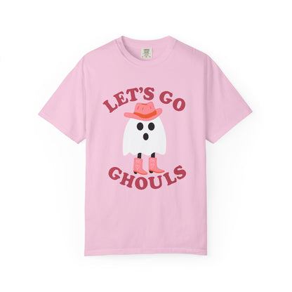 Unisex Garment-Dyed T-shirt Pepper Let's Go Ghouls Western Boots Ghost Halloween