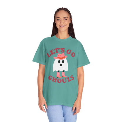Unisex Garment-Dyed T-shirt Pepper Let's Go Ghouls Western Boots Ghost Halloween