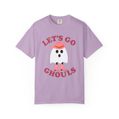 Unisex Garment-Dyed T-shirt Pepper Let's Go Ghouls Western Boots Ghost Halloween